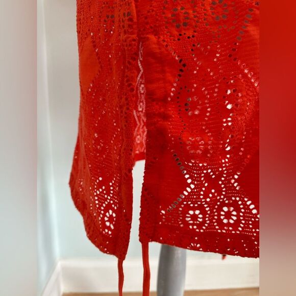 Denim & Co. Beach Swim Cover Up Orange Dress Vacation Resort Wear size Medium - Picture 8 of 9